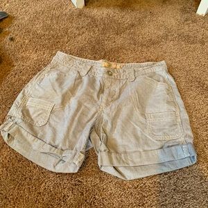striped levi shorts size 6